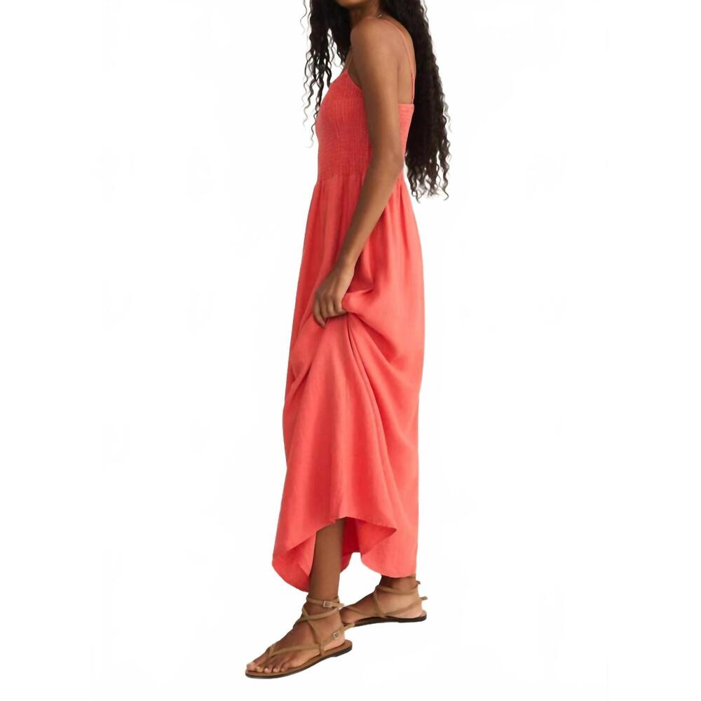 NEW Z SUPPLY bayside linen maxi dress in persimmon - Picture 4 of 7
